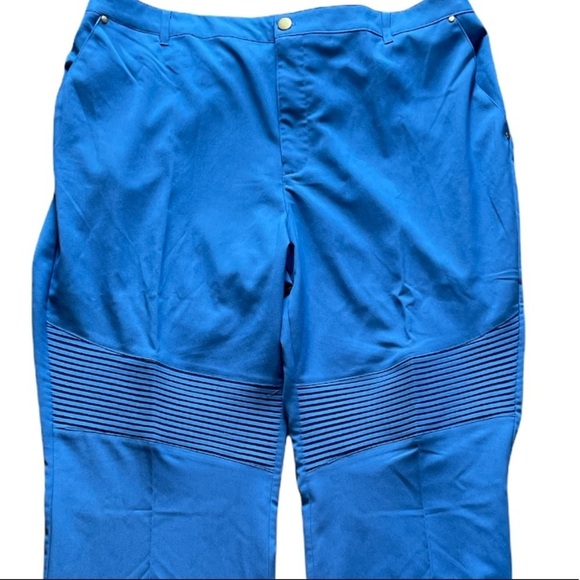 Rant Ceil Blue Medical Scrubs Pants with Moto design. Size XL - Picture 2 of 11